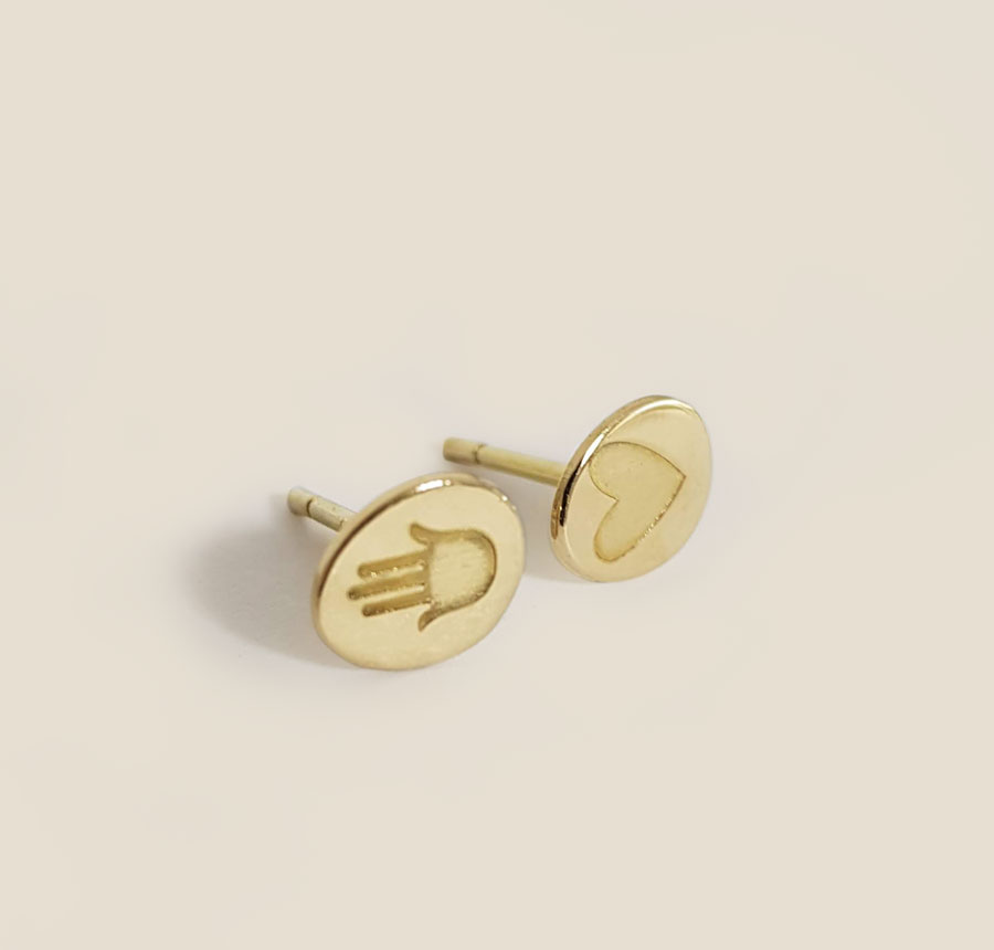 Jewish Earrings for Healing Engraved in Hebrew Judaica Get Well Gift for Women
