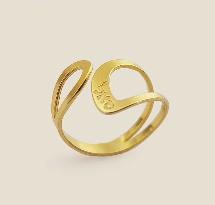 Kabbalah Ring Engraved in Hebrew with One of the Seventy Two Names of God for Prosperity
